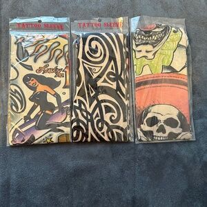 Set of 3 New, tattoo sleeves , different designs